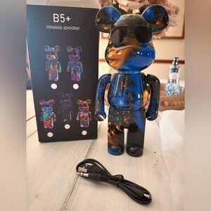 B5+ Mini Bearbrick Bear Painted Graffiti Wireless BT Speaker